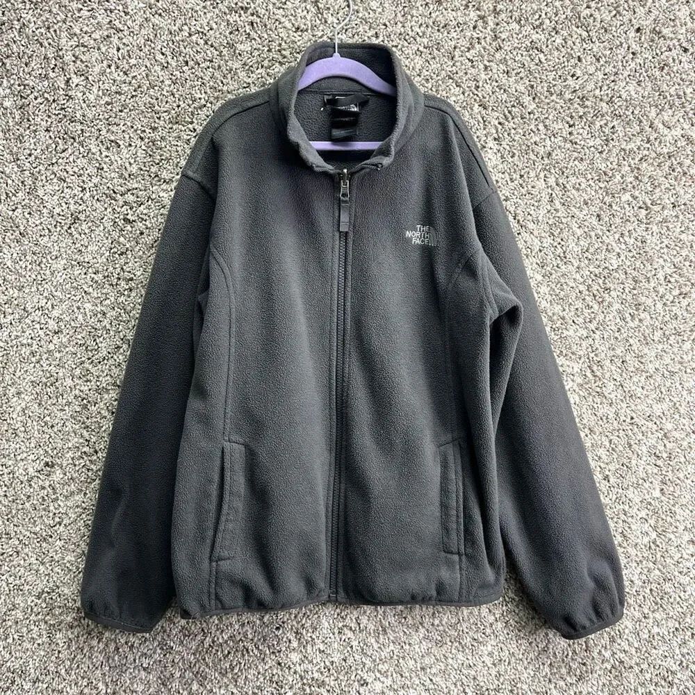 The North Face Jacket Boys Large 14-16 Gray‎ Fleece Zip Up
